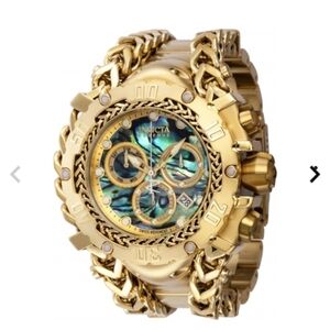 Invicta Gladiator  Gold and Abalone Dial Chronograph Watch